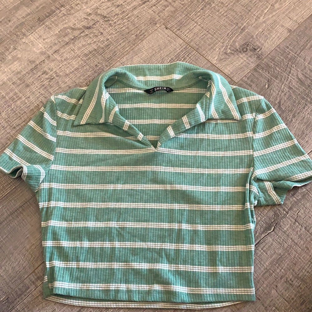 green striped crop top